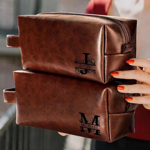 Miniatura 2 de Bolsa de Aseo Personalizada con Nombre Regalos para Hombres, Aniversario Navidad San Valentín Día del Padre Cumpleaños Regalos para Esposo Papá