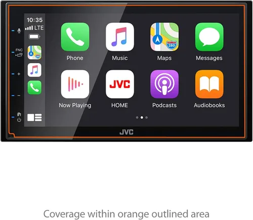 Miniatura 2 de BoxWave ClearTouch Crystal - Protector de pantalla compatible con JVC KW-M56BT (2 unidades), diseño de película HD, protege de arañazos