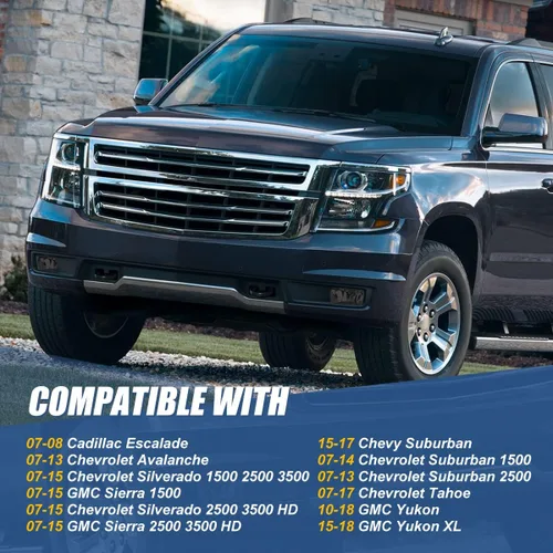 Miniatura 7 de Auto Dynasty Luces antiniebla compatibles con Chevy Silverado 07-15/Chevy Avalanche 07-13/Chevy Tahoe 07-17/Chevy Suburban 07-14/GMC Sierra Ahumado