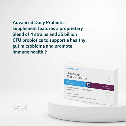 Miniatura 4 de Cooper Complete Probiótico diario avanzado, 35 mil millones de UFC, proporciona probióticos para apoyar la microflora intestinal. 30 cápsulas.