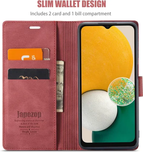 Miniatura 3 de Funda para Samsung Galaxy A13 5G, Samsung Galaxy A13 5G con tarjetero [bloqueo RFID] atril magnético, funda de cuero con tapa para Samsung Galaxy