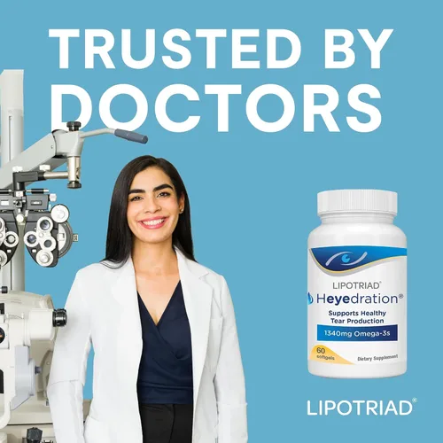Miniatura 4 de Lipotriad Heyedration - Vitaminas para los ojos, 60 cápsulas blandas, suministro para 30 días, suplemento Omega 3 con vitamina E y aceite de linaza