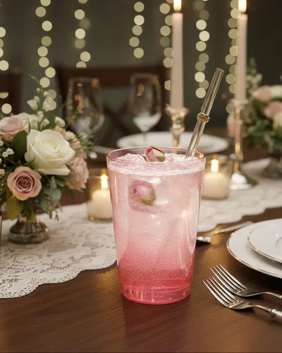 Miniatura 6 de bUCLA 100 vasos de plástico rosa de 12 onzas – Vasos desechables de alta calidad irrompibles de color rosa – Ideal para bodas, fiestas y día de San