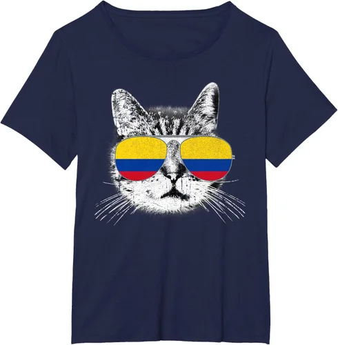 Miniatura 18 de Camisa de bandera de Colombia, orgullo colombiano, gato, hombres, mujeres, niños, camiseta de regalo