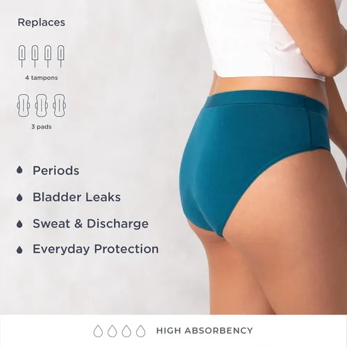 Miniatura 2 de saalt Ropa interior modal de breve período de comodidad - Absorción pesada y súper absorción