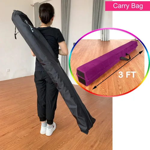 Miniatura 5 de MARFULA Viga de Gimnasia Plegable de 6 PIES / 8 PIES / 9 PIES Viga de Equilibrio de Espuma para Suelo - Extra Firme - Cubierta de Gamuza - Parte