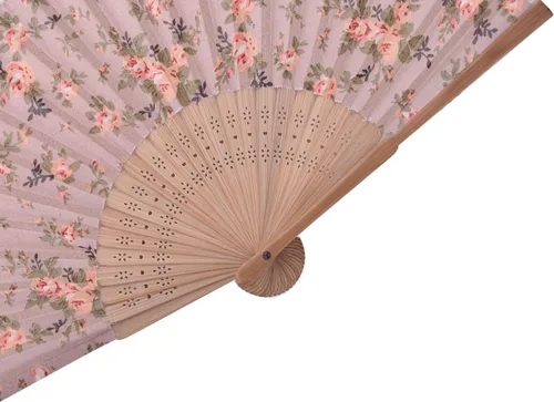 Miniatura 5 de Gasa transparente de los ventiladores de la mano del ventilador de la mano plegable con la tela hermosa para el regalo de la boda