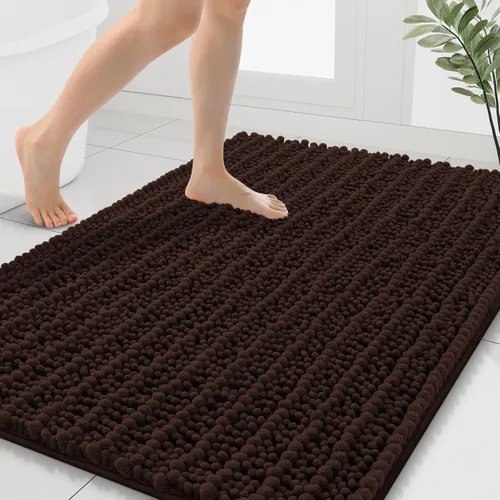 Miniatura 299 de Smiry Alfombras de Baño 24x16 pulgadas, Alfombras de Baño de Chenilla Extra Suaves y Absorbentes, Respaldo de Goma Antideslizante, Lavable a Máquina
