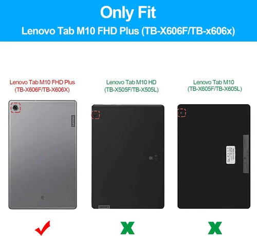 Miniatura 8 de Gylint Funda para Lenovo Tab M10 FHD Plus de 10.3 pulgadas, Smart Case Funda delgada y ligera con función de encendido/apagado automático
