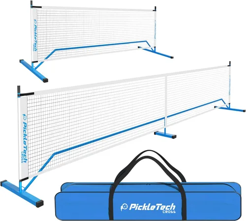 Miniatura 12 de PICKLETECH 4.0 Slim Version Portable Pickleball Nets Outdoor Game 22 FT Pickleball Net-USAPA Regulation Size-Pickle Ball Net System with Carrying