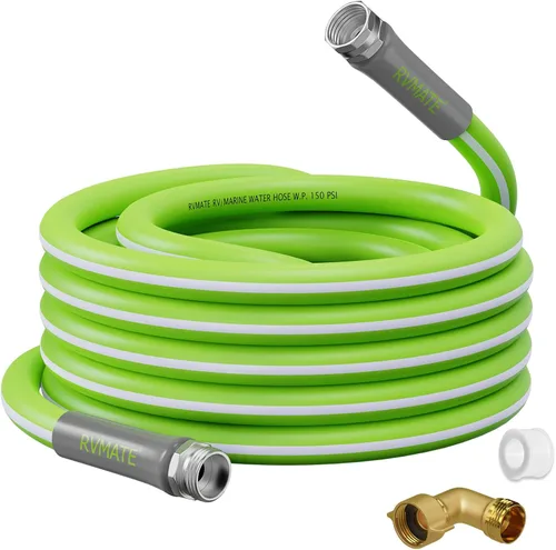 Miniatura 11 de RVMATE Manguera de agua para autocaravana de 15 pies, 5/8 pulgadas de diámetro interior, manguera de agua potable sin plomo, sin fugas, manguera