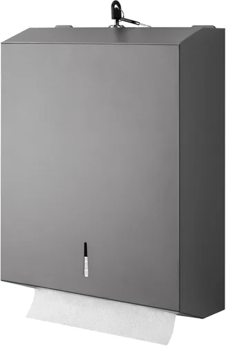 Miniatura 7 de Dispensador de toallas de papel para montaje en pared comercial, pliegue en C, multipliegue, triple pliegue, dispensador de toallas de mano sin Negro