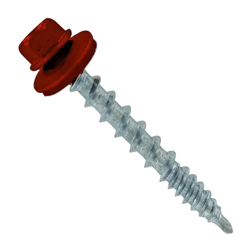 Miniatura 12 de Fasteners Plus ST Fastening Kwikseal Woodbinder Tornillos de Metal a Madera #10 X 1 Burgundy con Arandela de Goma EPDM, 250 Unidades - Diseñados