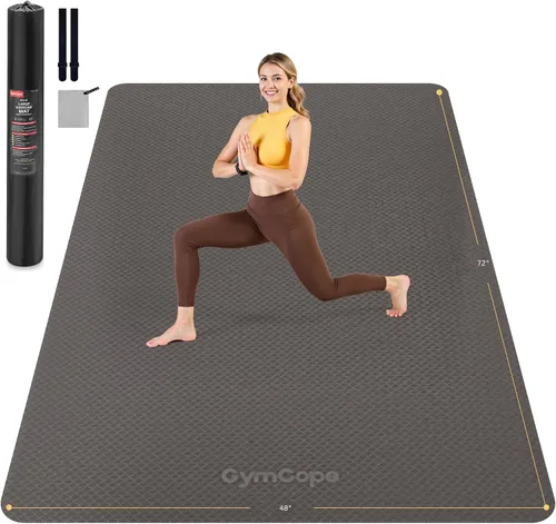 Miniatura 17 de Tapete de yoga extra grande – 72 x 48 pulgadas o 78 x 57 pulgadas, 1/4 a 1/2 pulgadas de grosor para mujeres y hombres, tapete de pilates