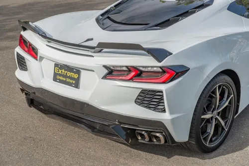 Miniatura 10 de Repuesto para modelos Chevrolet Corvette C8 2020 Par de mimbres adicionales de alerón de tapa trasera de maletero estilo Z51