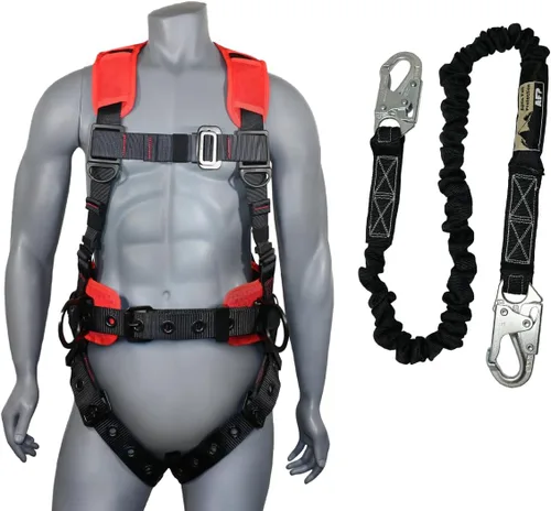 Miniatura 36 de Kit de arnés de protección contra caídas cómodo AFP Demon – Arnés de seguridad de cuerpo completo OSHA/ANSI PPE para trabajo de construcción