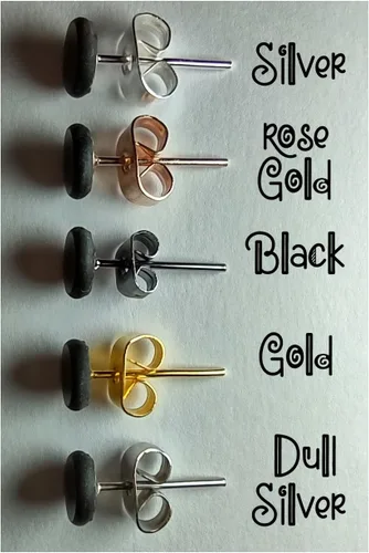 Miniatura 5 de Aretes simples de diente de tiburón para hombres/mujeres/niños de resina polimérica a base de plantas (joyería vegana)