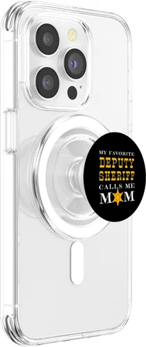 Miniatura 3 de Insignia de mi alguacil adjunto favorito llama mamá orgullosa PopSockets MagSafe PopGrip para iPhone