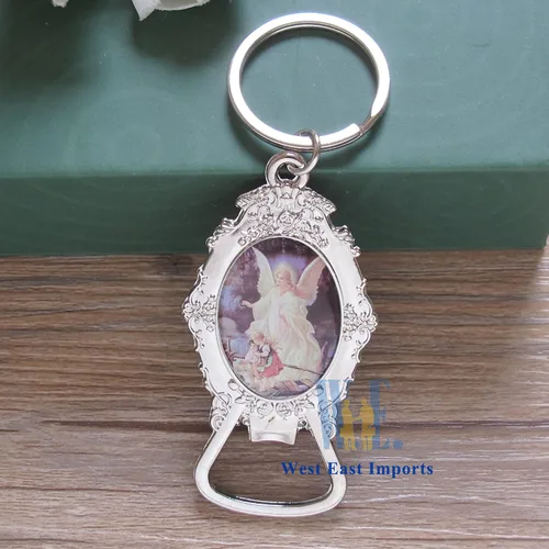 Miniatura 4 de 12 piezas llavero abrebotellas fiesta bautizo bautismo favores primera comunión recuerdos bautizo ángel de la guarda