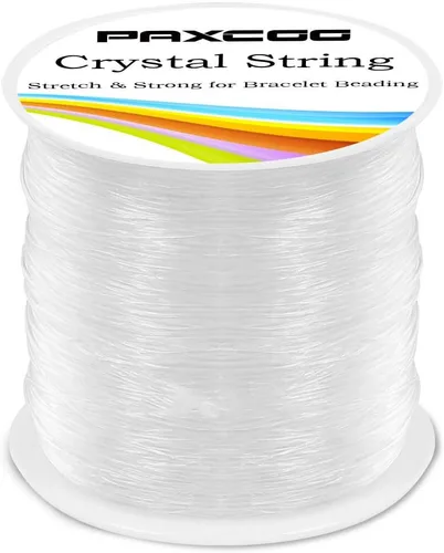 Miniatura 2 de Paxcoo Cuerda elástica de 0.031 in, cuerda elástica de cristal para pulseras, cuentas y fabricación de joyas (393.7 ft)