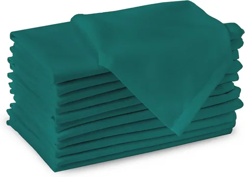Miniatura 21 de Encasa XO Juego de 12 servilletas de tela color azul cobalto, 17 x 17 pulgadas, servilletas de cena de algodón de color sólido, servilletas de boda