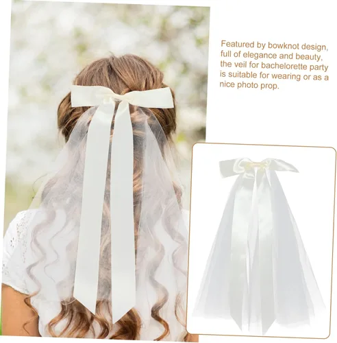 Miniatura 4 de Beavorty 2pcs Bridal Veil Bride Headpieces for Wedding Head Piece for Wedding Bride Bridal Accessories Travel