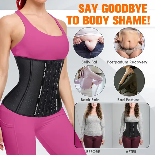 Miniatura 2 de YADIFEN Waist Trainer for Women,Zipper Corset Body Shaper for Tummy Control Neoprene Cincher Sweat Sauna Vest Tank Top