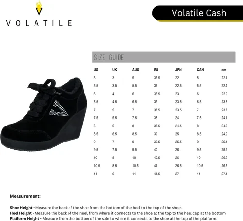 Miniatura 6 de VOLATILE Cash Fashion - Zapatos deportivos de cuña con plataforma para mujer