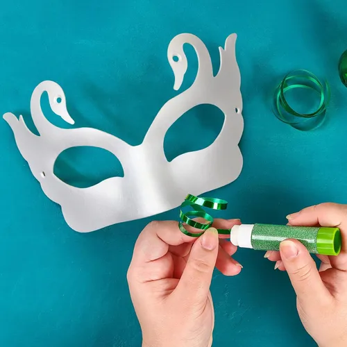 Miniatura 4 de Qavctw DIY White Masks Paper Cosplay Christmas Party Mask Unpainted Plain Craft Masquerade Masks