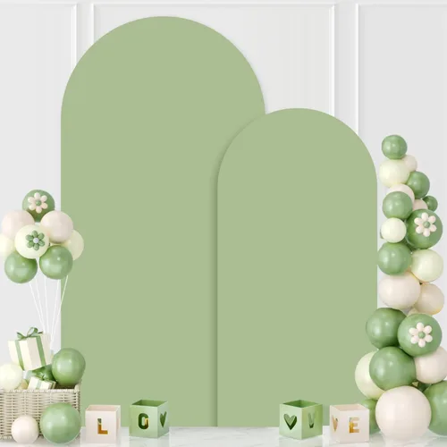 Miniatura 13 de MODFUNS Cubierta de Arco de Boda de 6 pies Beige de Spandex Cubiertas de Arco Chiara Cubierta de Telón de Fondo de Arco para Cubiertas de Arco Telón