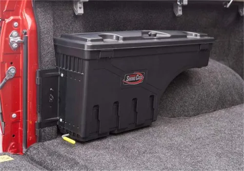 Miniatura 9 de UnderCover SwingCase SC400P Caja de almacenamiento para caja de camioneta Compatible con Toyota Tundra 2007 - 2021 lado del pasajero, color negro
