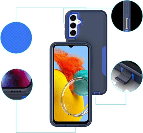 Miniatura 4 de Asuwish Funda para Samsung Galaxy A24 4G/5G con protector de pantalla de vidrio templado y accesorios híbridos de doble capa para celda, dura