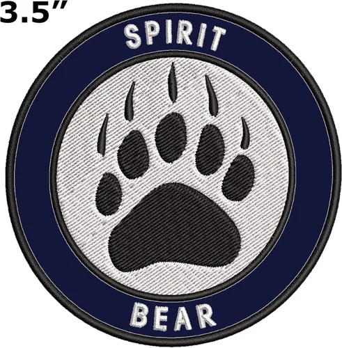 Miniatura 2 de Parche bordado de oso espiritual, garra de oso, parche de alta calidad para planchar o coser, emblema decorativo, emblema de vacaciones, recuerdo