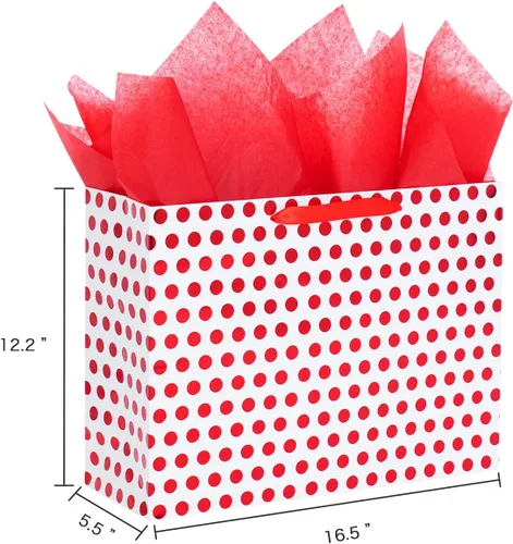 Miniatura 5 de Bobobag Paquete de 4 bolsas de regalo extragrandes de 16.5 pulgadas con papel de seda para el día de la madre, regalos de cumpleaños