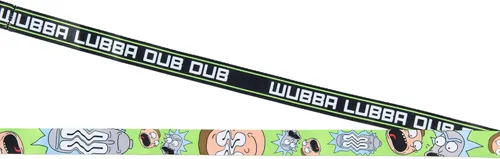 Miniatura 2 de Rick and Morty Wubba - Cordón Wubba con soporte para identificación, dije de goma y calcomanía, cierre de separación