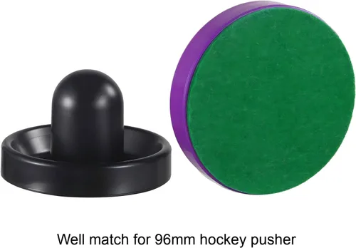 Miniatura 4 de Gejoy 94 mm Hockey Paddle Pads Self Adhesive Replacement Hockey Mallet Felt Pads Green Felt Sticker for 96 mm Pushers
