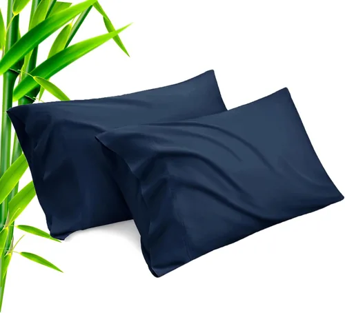 Miniatura 23 de Fundas de Almohada Tamaño Queen Paquete de 2, Fundas de Almohada de Rayón de Bambú Refrescantes con Cierre de Sobre, Fundas de Almohada Frescas
