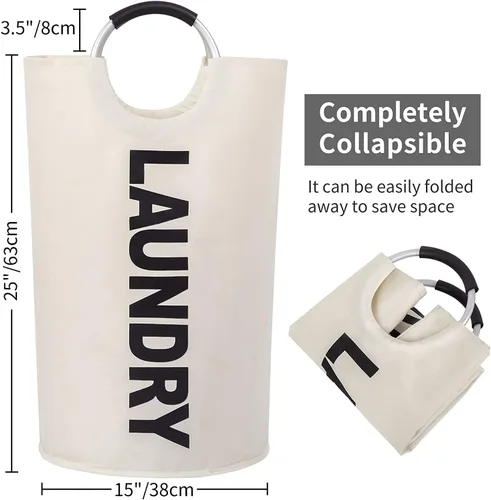 Miniatura 2 de Cesta de lavandería (tamaño XL, 7 colores) plegable de tela para colada