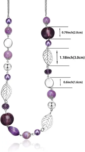 Miniatura 5 de Pearl & Club - Collar largo con cuentas para mujer