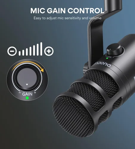 Miniatura 7 de MAONO PD200X Micrófono dinámico con micrófono USB PD100U para podcast, estudio, transmisión, grabación, voz