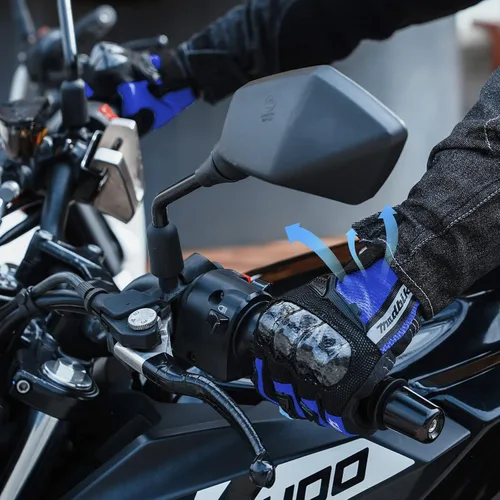 Miniatura 5 de MADBIKE - Guantes de motocicleta con pantalla táctil para motocross, bicicleta de tierra, aptos para hombres y mujeres, con nudillos protectores