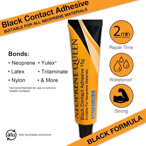 Miniatura 2 de Adhesivo de reparación de neopreno Queen (0.53 oz) – Adhesivo de contacto de unión rápida para reparaciones de neopreno rápidas y duraderas
