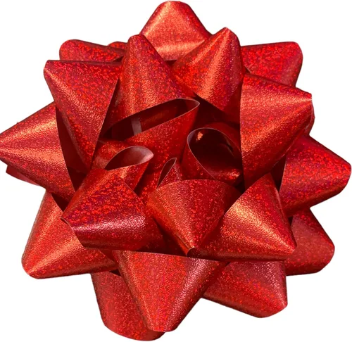 Lazo de regalo brillante con purpurina dorada de 8 pulgadas, lazo gigante autoadhesivo para envolver regalos con facilidad, elegancia para despegar