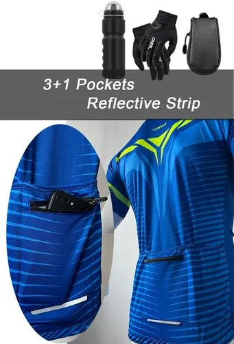 Miniatura 5 de Men's Cycling Jersey Short Sleeve Moisture Wicking Tops