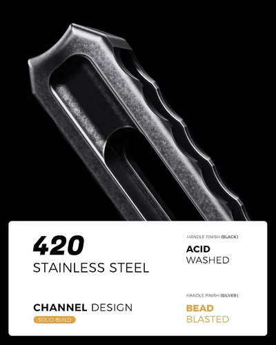 Miniatura 5 de Nabalis Canyon Balisong, navaja mariposa de entrenamiento con mango y hoja de acero inoxidable, sin afilar, para practicar volteretas, práctica