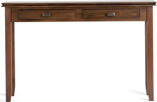Miniatura 5 de SIMPLIHOME Mesa consola Artisan – Mesa de sofá de madera maciza de 46 pulgadas de ancho en marrón rojizo, mesa de almacenamiento de transición