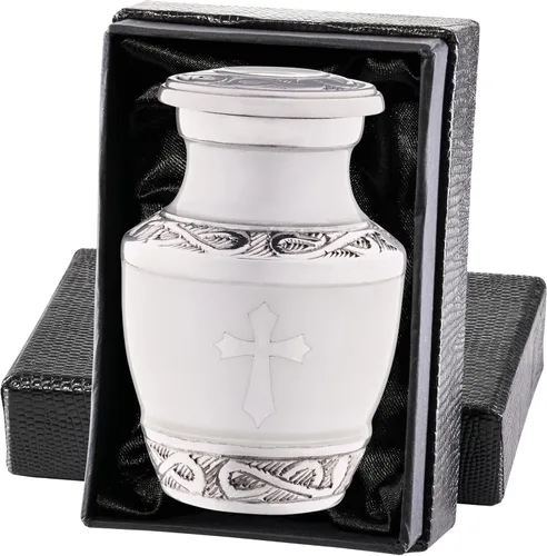 Miniatura 25 de Urna pequeña para cenizas de recuerdo para mujeres y hombres, mini urnas de corazón para cenizas humanas masculinas o femeninas, mini urnas azules