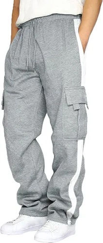 Pantalones cargo para hombre, pantalones deportivos para hombre, pantalones deportivos de ajuste holgado, pantalones deportivos con cordón y