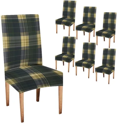 Miniatura 20 de CAPSCEOLL Fundas para Sillas De Comedor 4, Funda elástica para silla de comedor, lavable de elastano, fundas para sillas Parsons de cocina, Fundas
