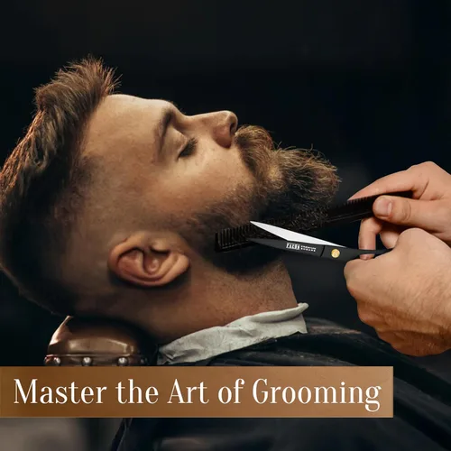 Miniatura 4 de Facón Tijeras de corte de pelo, tijeras profesionales para el cabello de 6.5 pulgadas, tijeras de peluquería con borde de afeitar, tijeras de corte